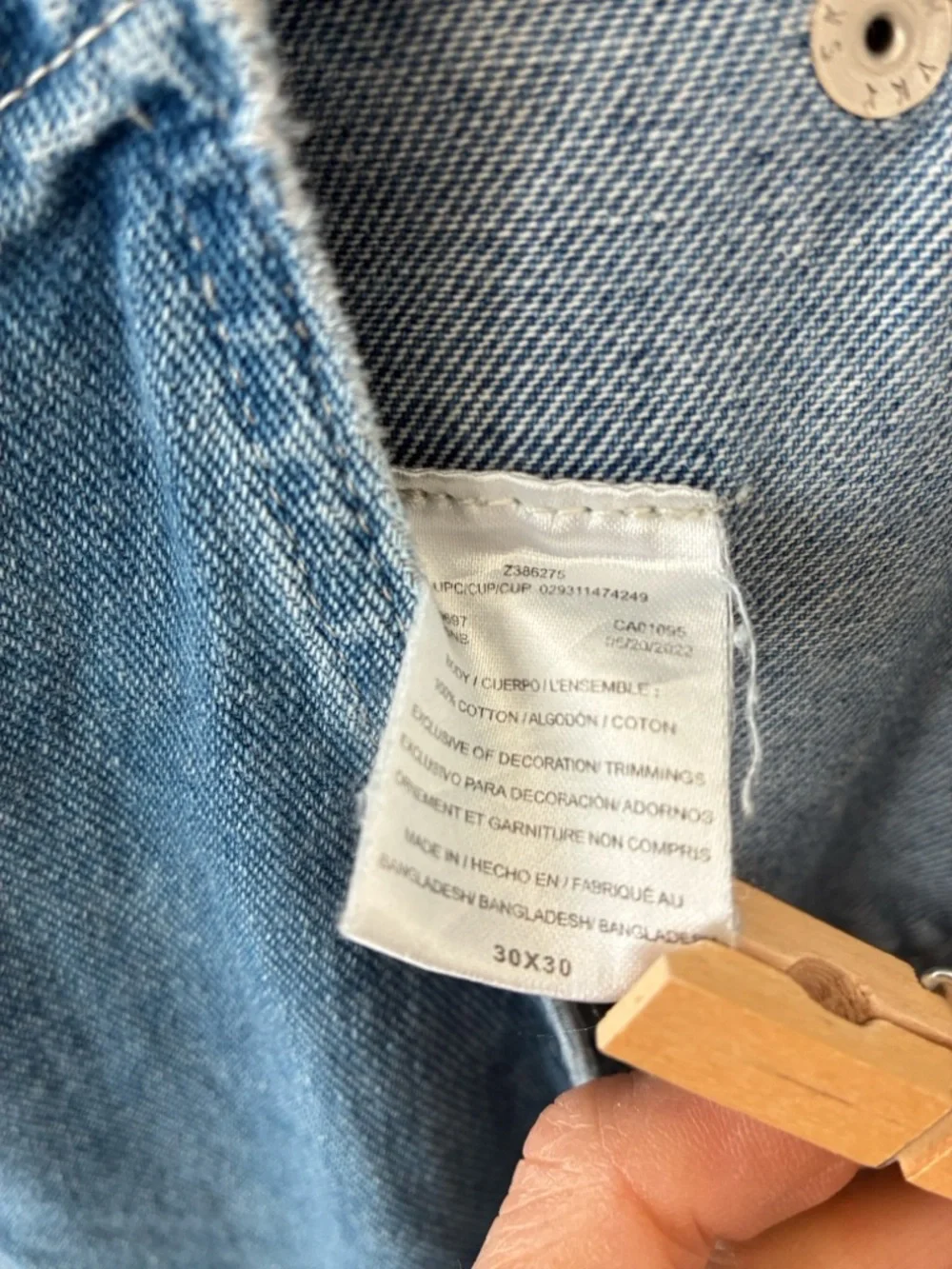 Vintage Dickies 30x30 denim blue overalls distressed destroyed well worn cotton